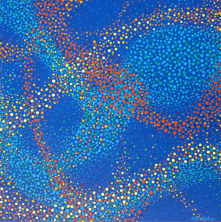 aboriginal art inspired imaginary cosmos abstract contemporary painting
