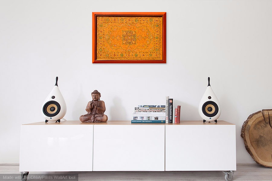 oriental carpet inspired contemporary painting original artwork on wall