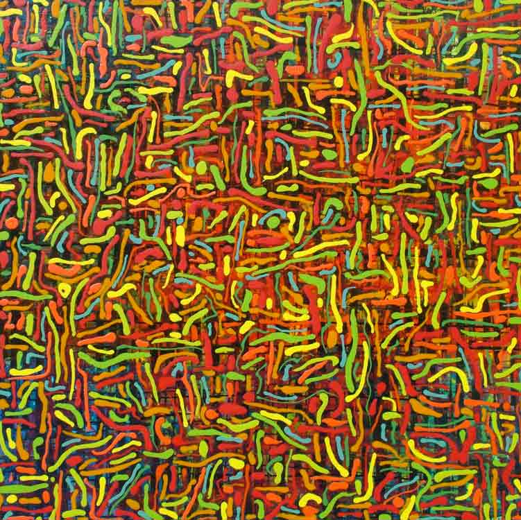Jazzed up original abstract contemporary painting