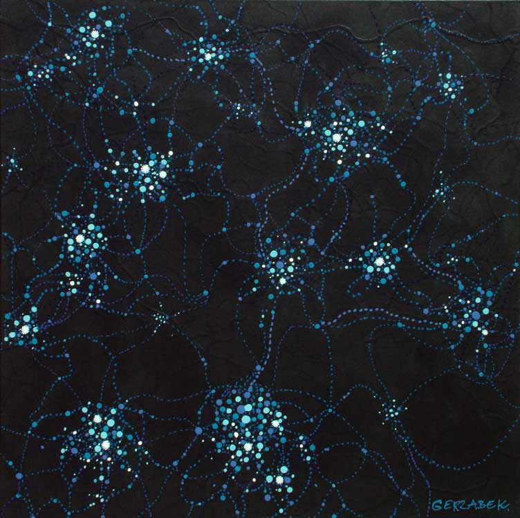 star clusters astronomical galaxy original contemporary abstract painting