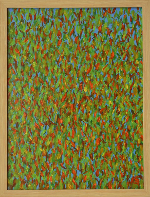 gum leaves semi-abstract contemporary painting
