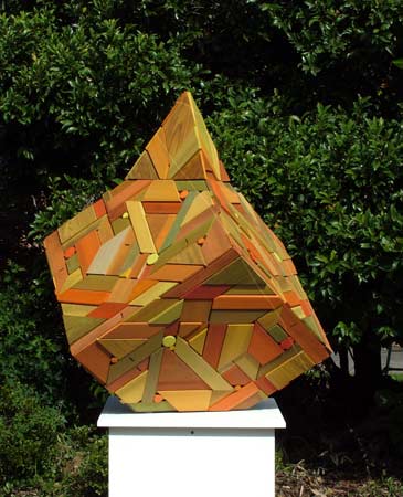 timber cube sculpture variation sculptor gerzabek