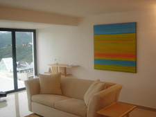abstract painting contemporary living room