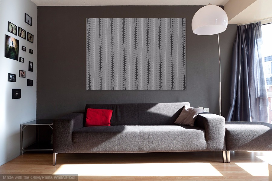 dots forever contemporary geometric painting on wall black white grey