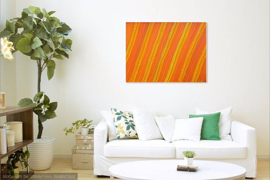 my desert garden contemporary original abstract painting on wall