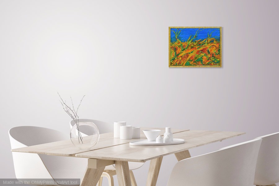 joyscape abstract landscape contemporary original painting on wall