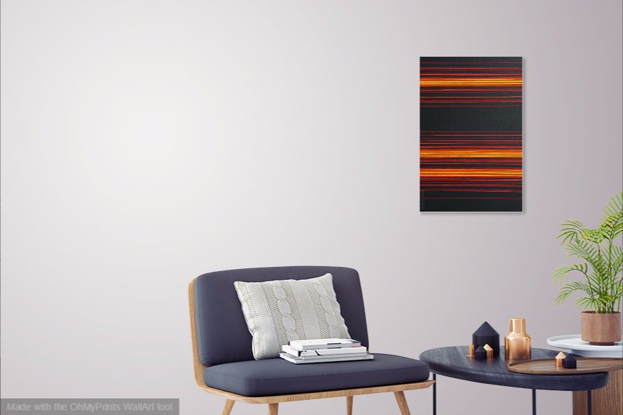 hotrods  abstract original painting on wall