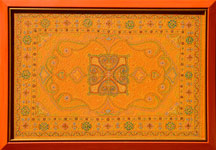 oriental carpet inspired contemporary painting original artwork