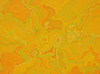 tangerine Australian art original abstract dot painting framed