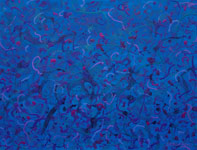 in the dark blue original abstract painting