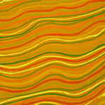 waves pattern yellow orange artwork abstract painting