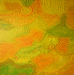 citrus rococo Australian original abstract painting